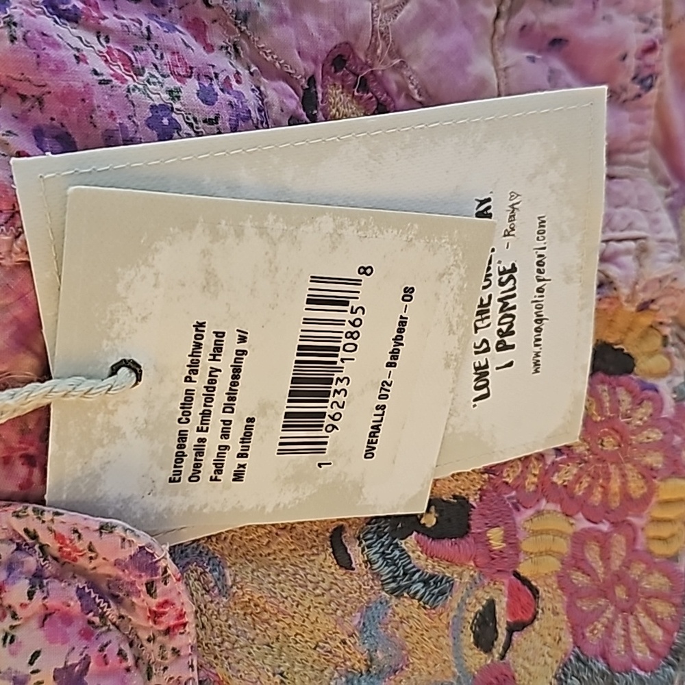 Magnolia Pearl Pink Patchwork Overalls - Picture 6 of 12